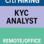 Citi Bank hiring a KYC Operations Work From Home