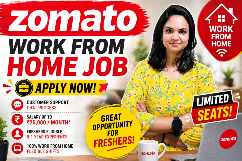 Zomato Work From Home Job 2026